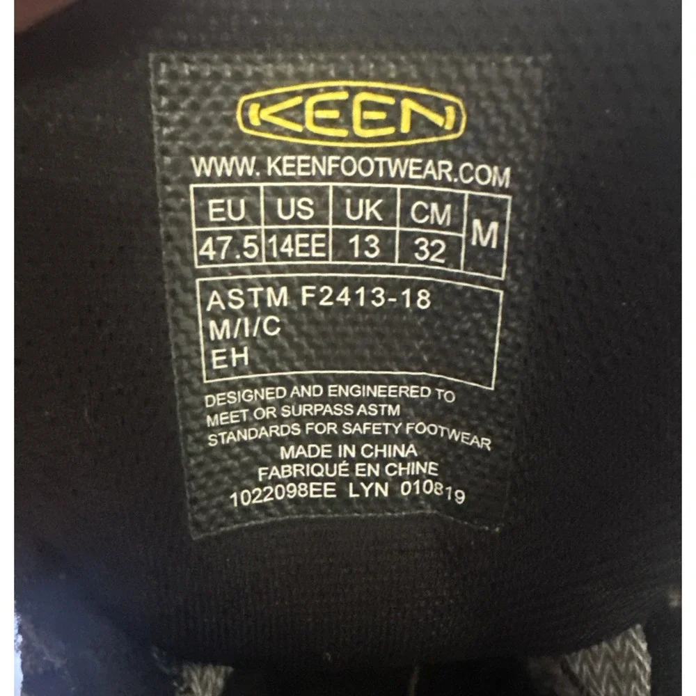 KEEN Utility Lansing Mid Steel Toe Waterproof Work Boots Mens 14EE Brown 1022098